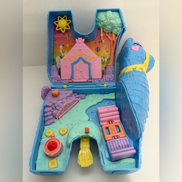 Polly Pocket Pajama Party Llama Party Large Compact (play case only) - Picture 4 of 11